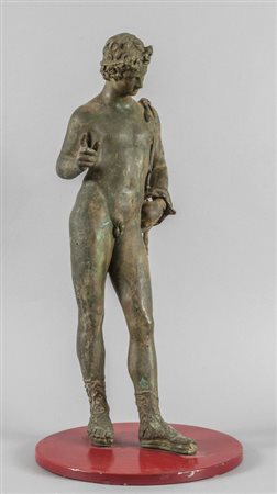 Antinoo, scultura in bronzo sec.XIX<br>h.cm.59