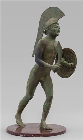 Guerriero in bronzo, copia dall'antico<br>h.cm.58