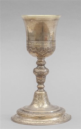 Calice in argento fine sec.XIX<br>h.cm.20