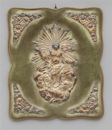 Placca in argento raffigurante Madonnina, Genova 