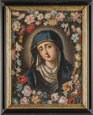 Scuola piemontese sec.XVIII "Madonna contornata 