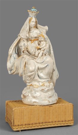 Madonna con Bambino, gruppo in ceramica Savona 
