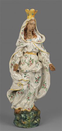 Madonna della Misericordia, statua in ceramica 