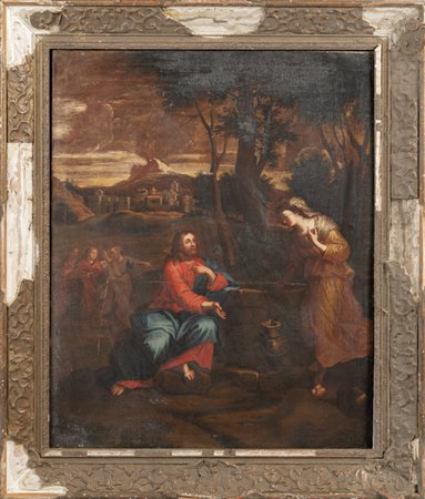 Scuola italiana sec.XVII/XVIII "Rebecca al pozzo" 