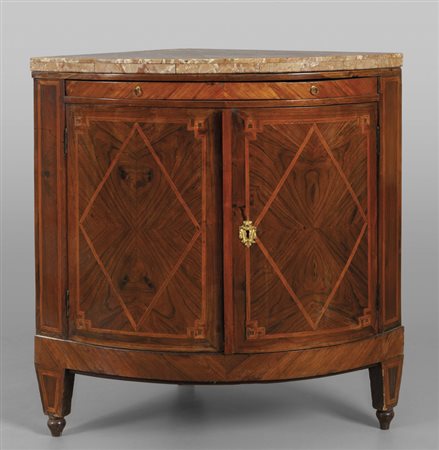 Cantonale Luigi XVI a due sportelli con scrittoio 