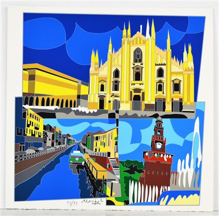 NESPOLO UGO (n. 1941) - Cartella composta da n.3 fogli. Milan l'è un gran milan.