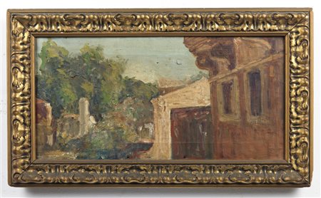  PITTORE DEL XX SECOLO - Paesaggio romano.