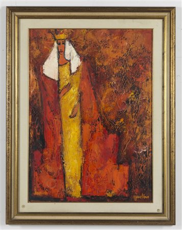 GAMBINO GIUSEPPE  (1928 - 1997) - Figura di regina.