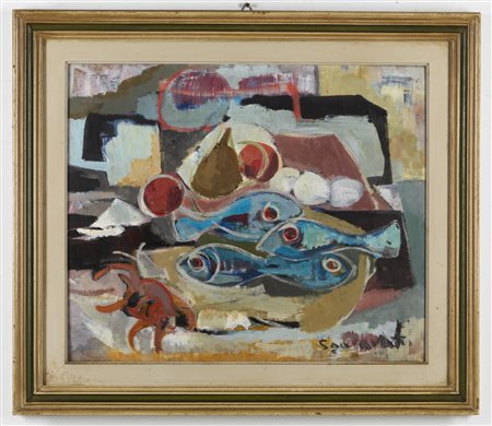 SGARAVATTI GUIDO  (n. 1925) - Natura morta.