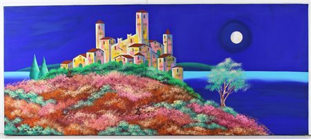 DA NORCIA PAOLO (n. 1953) - Campo di fiori notturno.