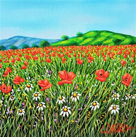 DAUREA GIOVANNI (n. 1955) - Campo di papaveri.