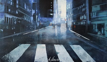 CANCOGNI AGOSTINO (n. 1950) - Sera in città.