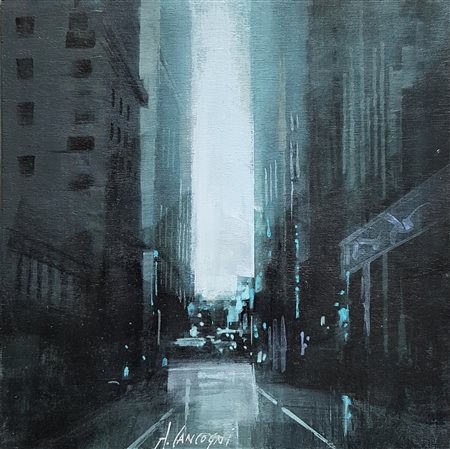 CANCOGNI AGOSTINO (n. 1950) - In centro.