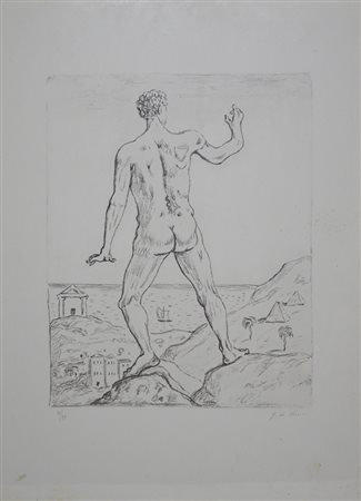 Giorgio De Chirico HERCOLE litografia, cm 70x50; es. 14/99 firma, numerazione...