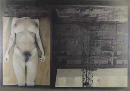 Gianfranco Brambilla NUDO PIU' STRUTTURE tecnica mista su tela emulsionata,...
