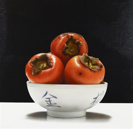 Luciano Ventrone IL SOGNO DI MARCO POLO olio su tela, cm 50x50 firma sul...