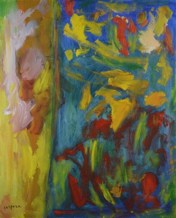 Antonio Corpora LA PORTA DEL PROFETA acrilico su tela, cm 100x81 firma sul...