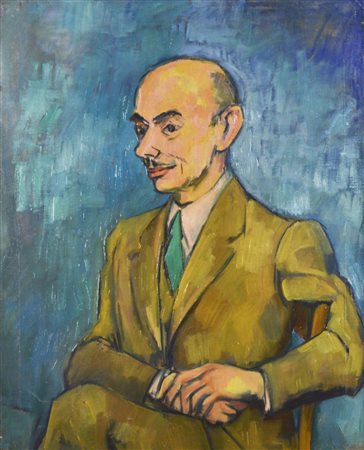 Orfeo Tamburi RITRATTO DEL COLONELLO olio su tela, cm 82x65 firma eseguito...