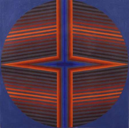 Leopoldo Torres Aguero COMPOSIZIONE acrilico su carta, cm 35x35 sul retro:...