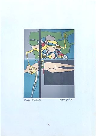 FABBRI AGENORE Quarrata (Milano) 1911 Senza Titolo Prova di artista su carta...