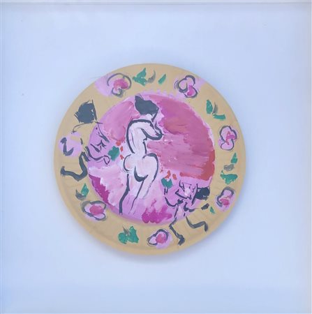 ROGNONI FRANCO Milano (Milano) 1913 Senza Titolo Tecnica mista su piatto di...