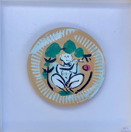 ROGNONI FRANCO Milano (Milano) 1913 Senza Titolo Tecnica mista su piatto di...