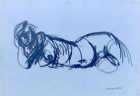 MORLOTTI ENNIO Lecco (Lecco) 1910 Nudo Matita grassa su carta 34,80x49,70...