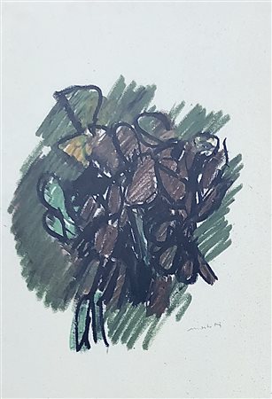 MORLOTTI ENNIO Lecco (Lecco) 1910 Rose 1970 Colori grassi su carta...