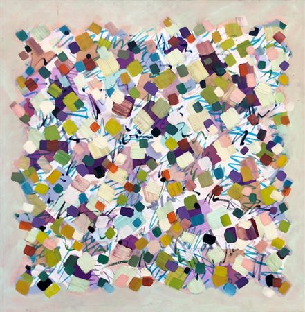 POGLIANI ALDO Miano (Milano) 1936 Senza Titolo 1982 Olio su tela 60,00x60,00...