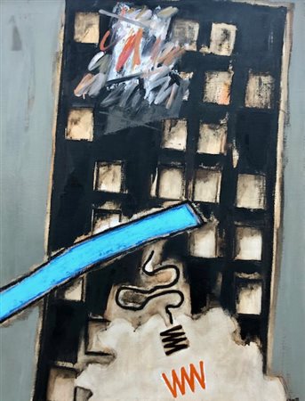 CERETTI MINO Milano (Milano) 1930 Città 2005 Tm tela 92,00x73,00 Certificato...