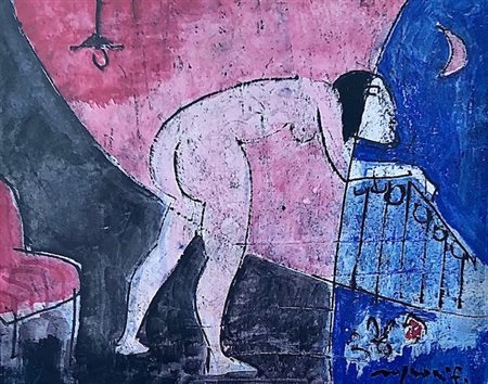 ROGNONI FRANCO Milano (Milano) 1913 Senza titolo Mista su carta 32,00x41,00...