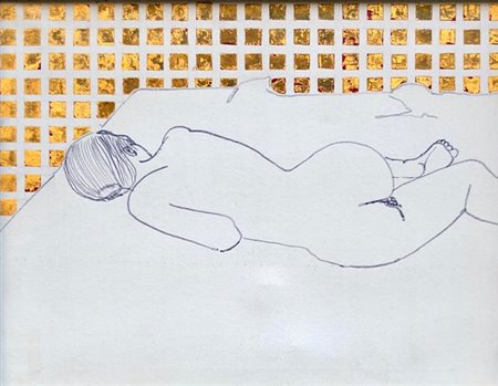 BIANCO REMO Milano (Milano) 1922 Senza Titolo Tecnica mista su tela...