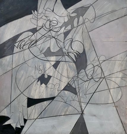 VOLPINI RENATO Napoli (Na) 1934 RVP 47 1970 Tempera su tela 50,00x50,00...