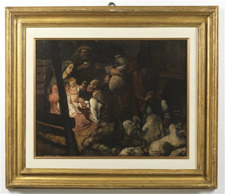 CARENA FELICE (1879 - 1966) - Il presepio.