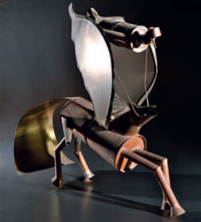 Riccardo Dalisi Potenza, 1931 CAVALIERE, 1992 Rame e ottone, cm 54x58x18....