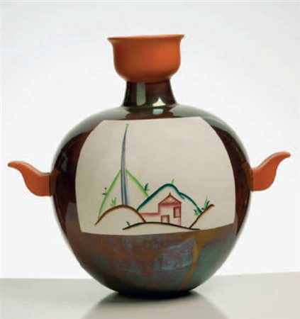 Guido Andlovitz VASO, 1930 Eseguito da S.C.I. In porcellana di forma sferica...