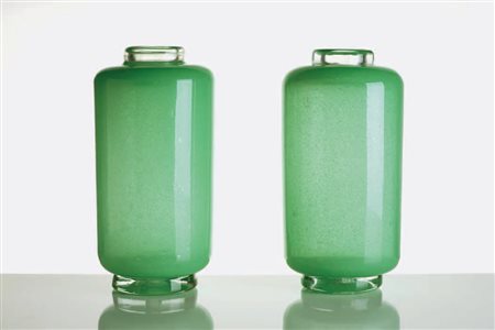 Carlo Scarpa COPPIA DI VASI IN VETRO, 1932 - 1933 circa Prodotti da Venini....