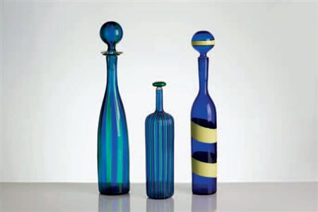 Fulvio Bianconi BOTTIGLIA CON TAPPO, 1951 - 1955 Prodotta da Venini. In vetro...
