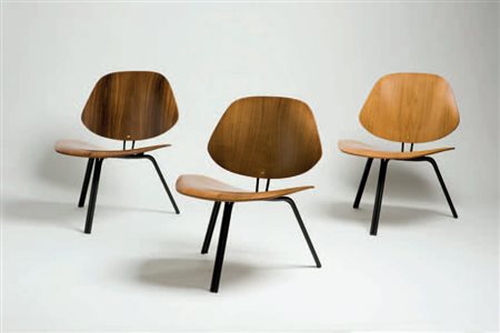 Osvaldo Borsani TRE POLTRONCINE P 31, 1963 Prodotte da Tecno. Struttura in...