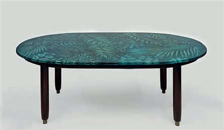 Dubè (Duilio Barnabè) TAVOLO OVALE, 1955 Prodotto da Fontana Arte. Piano in...