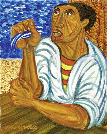 Giuseppe Migneco, Pescatore, 1986