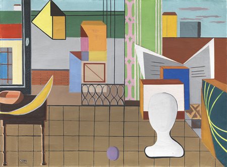 Atanasio Soldati
Parma 1896 - 1953
Composizione (Il busto bianco), 1946