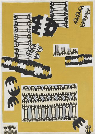 Giuseppe Capogrossi
Roma 1900 - 1972
Composizione, 1950-51