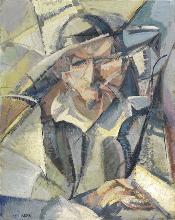 Achille Lega, Uomo con cappello, 1917