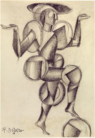 Fortunato Depero, Costume per il balletto «Moto-lampade. New York», 1930 ca.