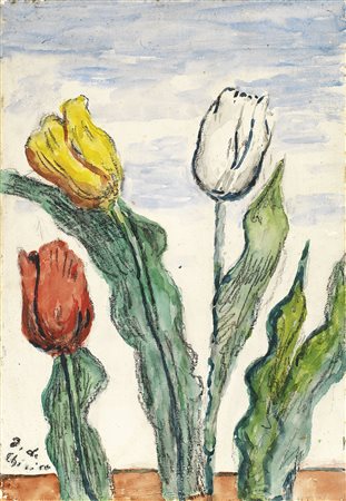 Giorgio de Chirico, I tulipani, 1973