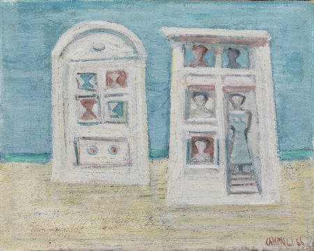 Massimo Campigli, Cabine al mare, 1966