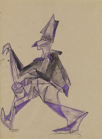 NANNETTI NERINO (1890 - 1962) - Futurista pulcinella.