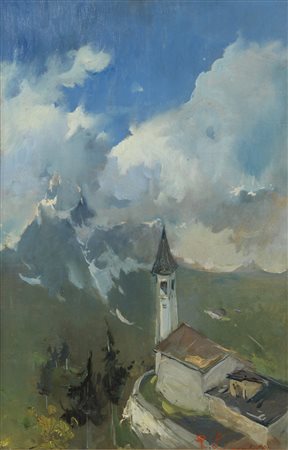 LOCATELLI ROMUALDO (1905 - 1943) - Paesaggio della Presolana.