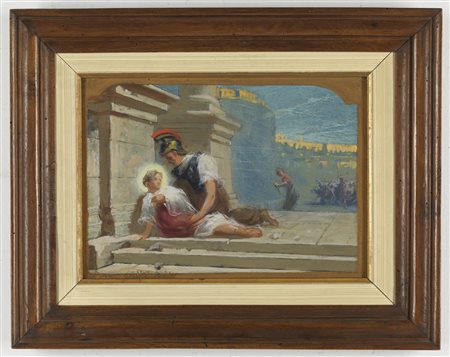 CAMPESTRINI ALCIDE DAVIDE (1863 - 1940) - Tarcisio e il centurione quadrato.